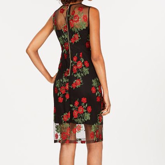 Calvin Klein SALE! Floral Embroidered Dress - Picture 2 of 8
